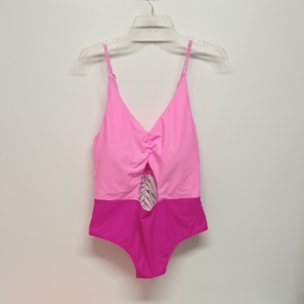 Blooming Jelly Pink and Fuchsia One-Piece Swimsuit Women's Sz XL NWT.